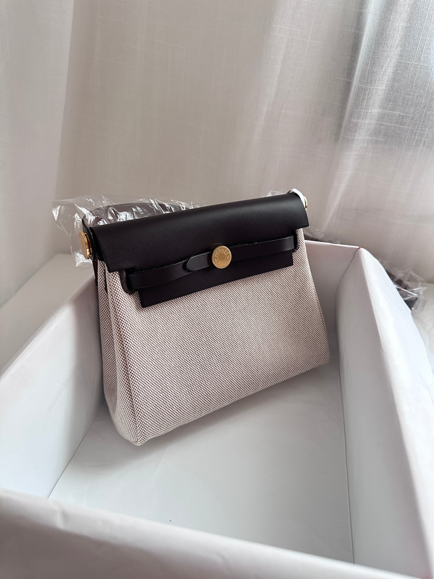 MINI HERBAG Ecru/Beige/Ebene GHW