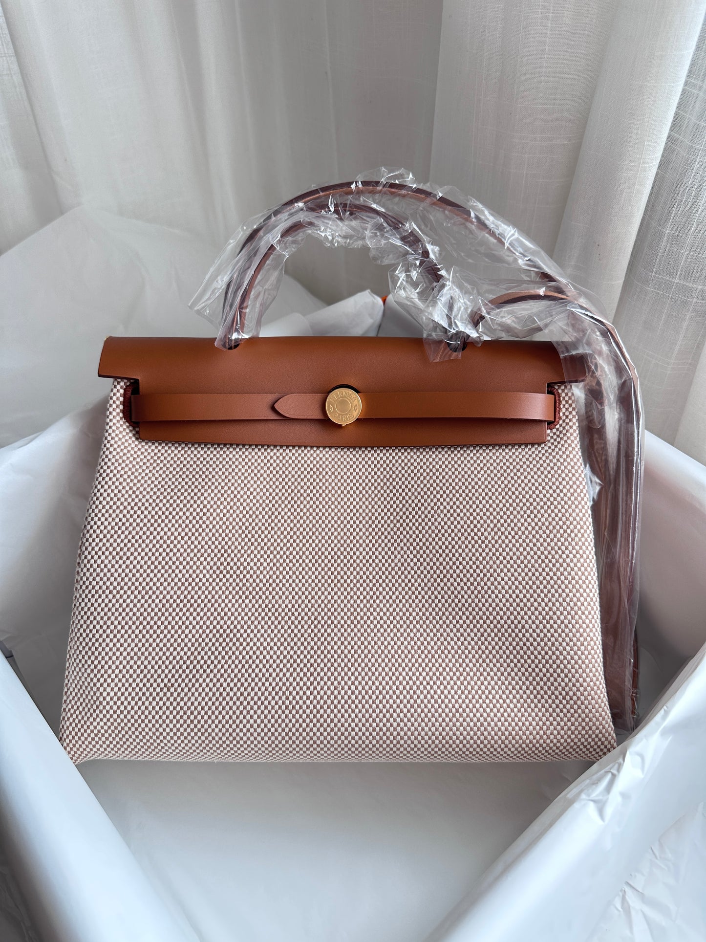HERBAG 31 Ecru/Beige/Fauve GHW