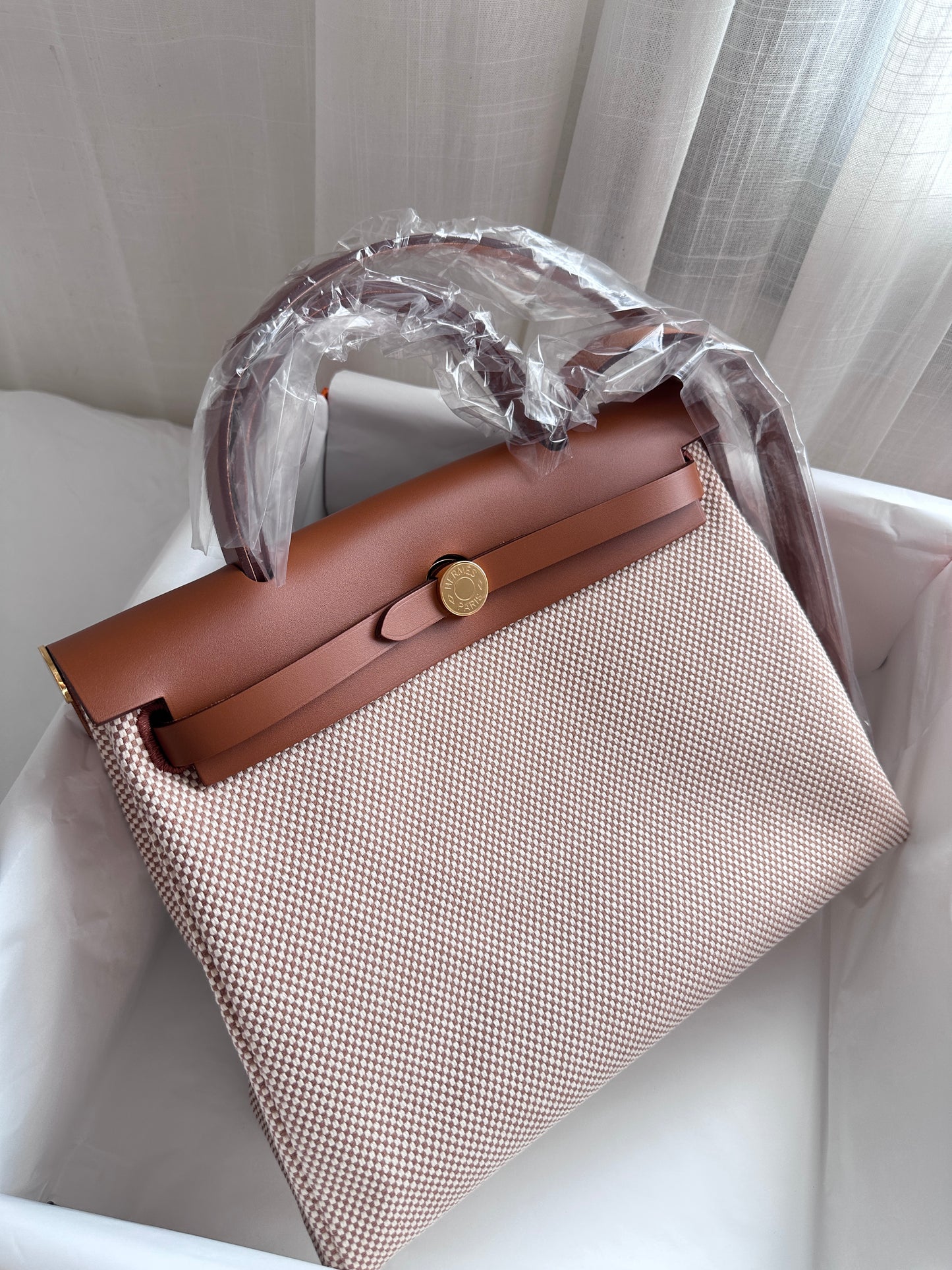 HERBAG 31 Ecru/Beige/Fauve GHW