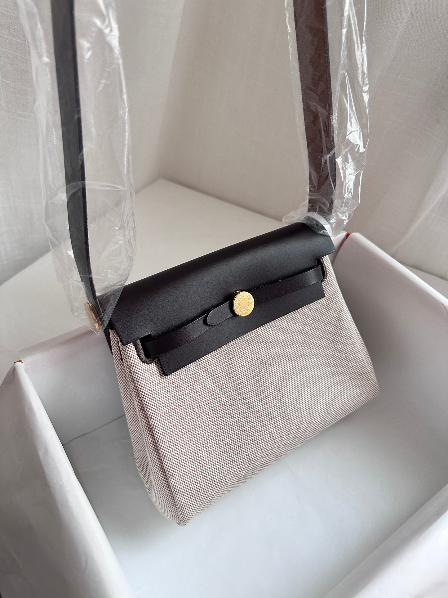 MINI HERBAG Ecru/Beige/Ebene GHW