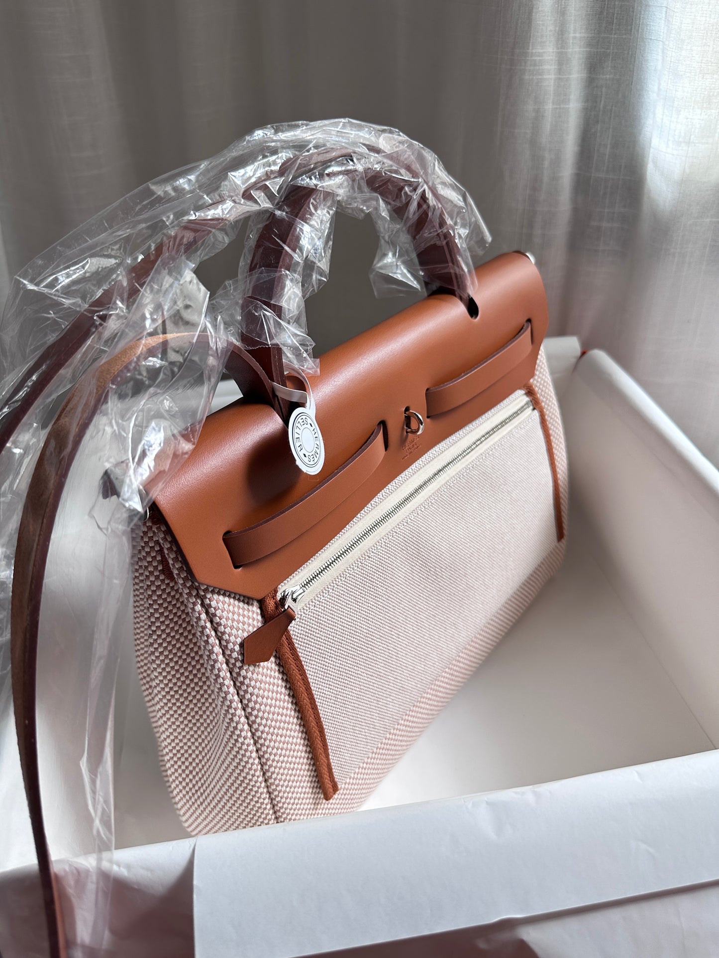 HERBAG 31 Ecru/Beige/Fauve PHW