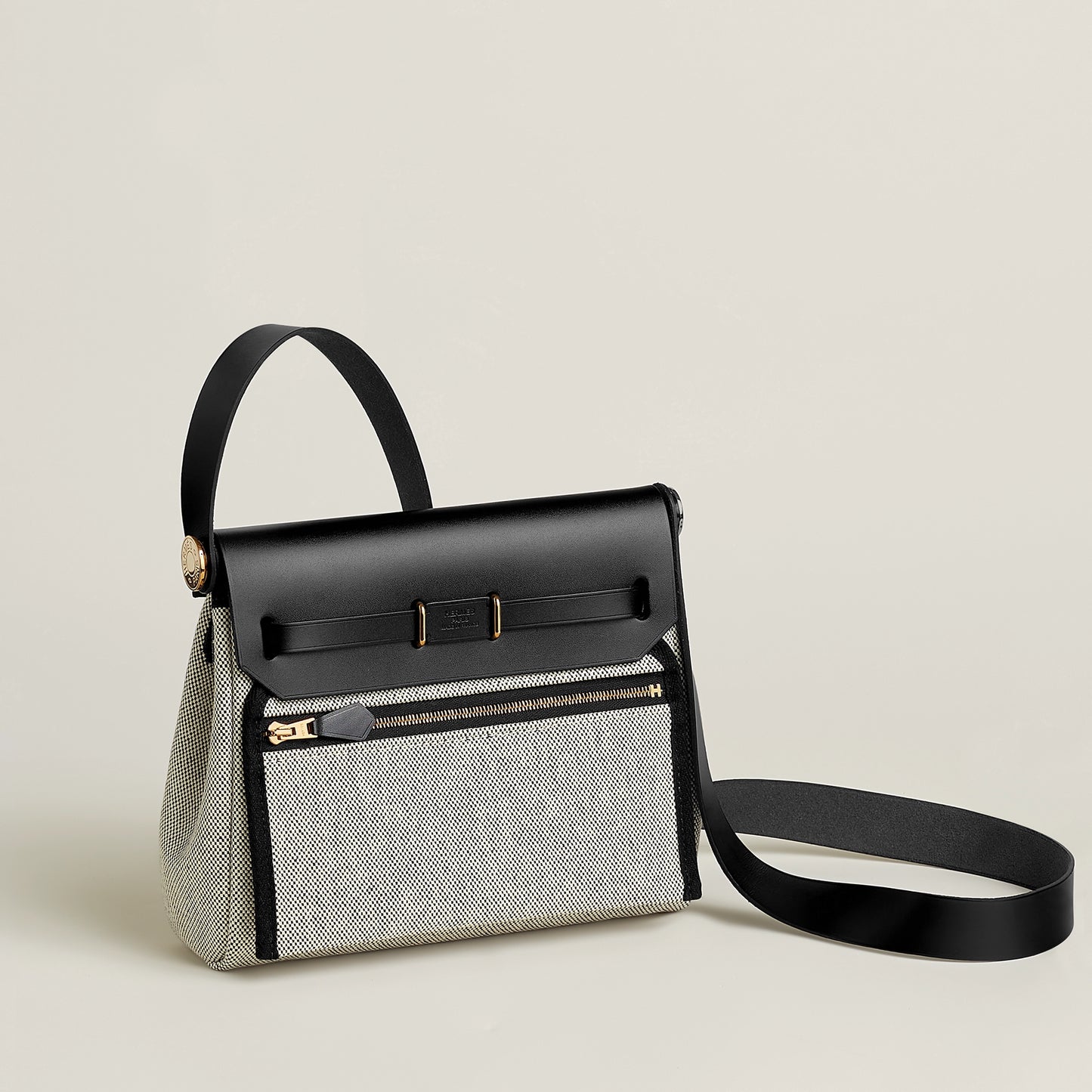 MINI HERBAG Ecru/Black GHW