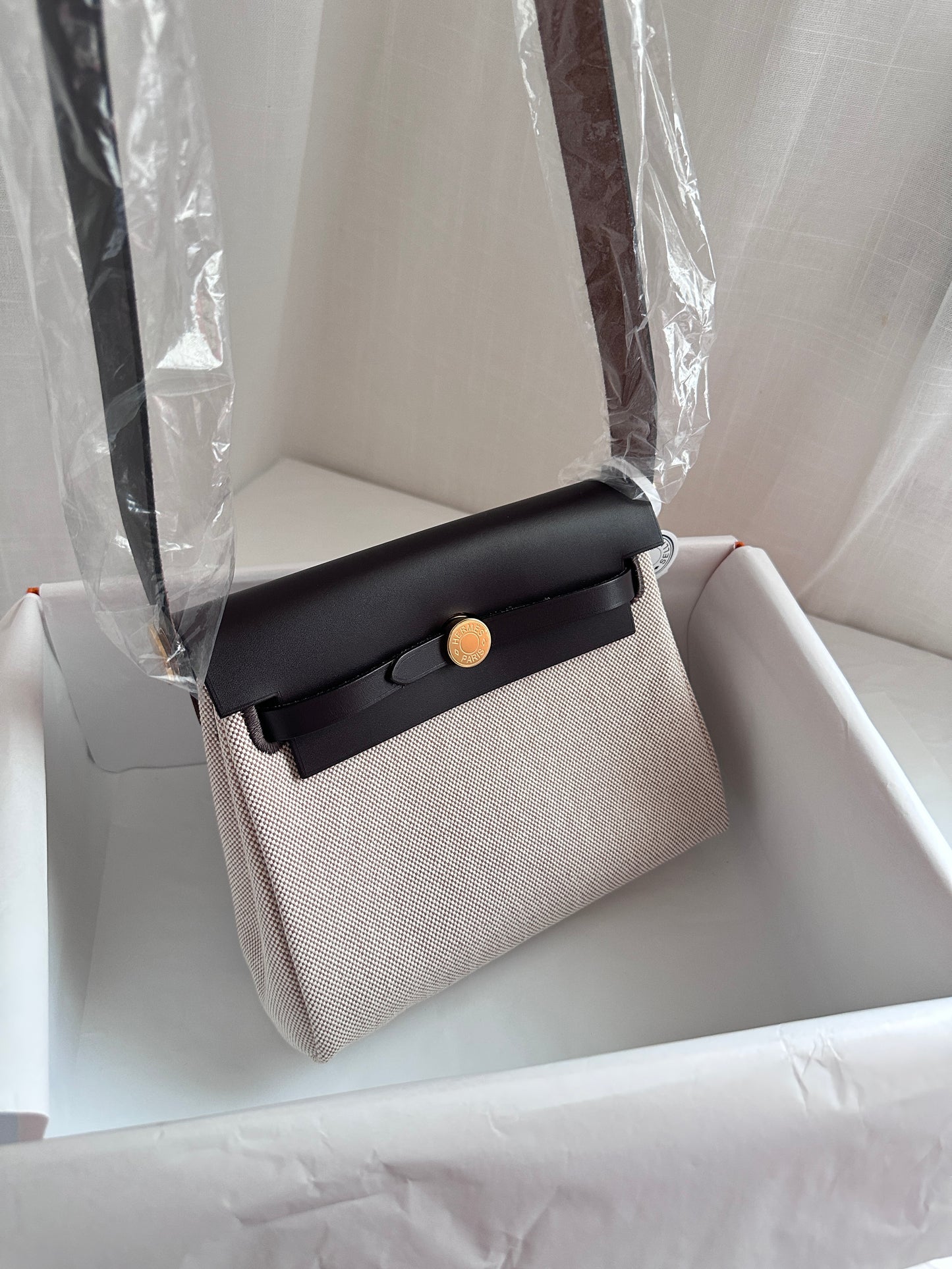 MINI HERBAG Ecru/Beige/Ebene GHW