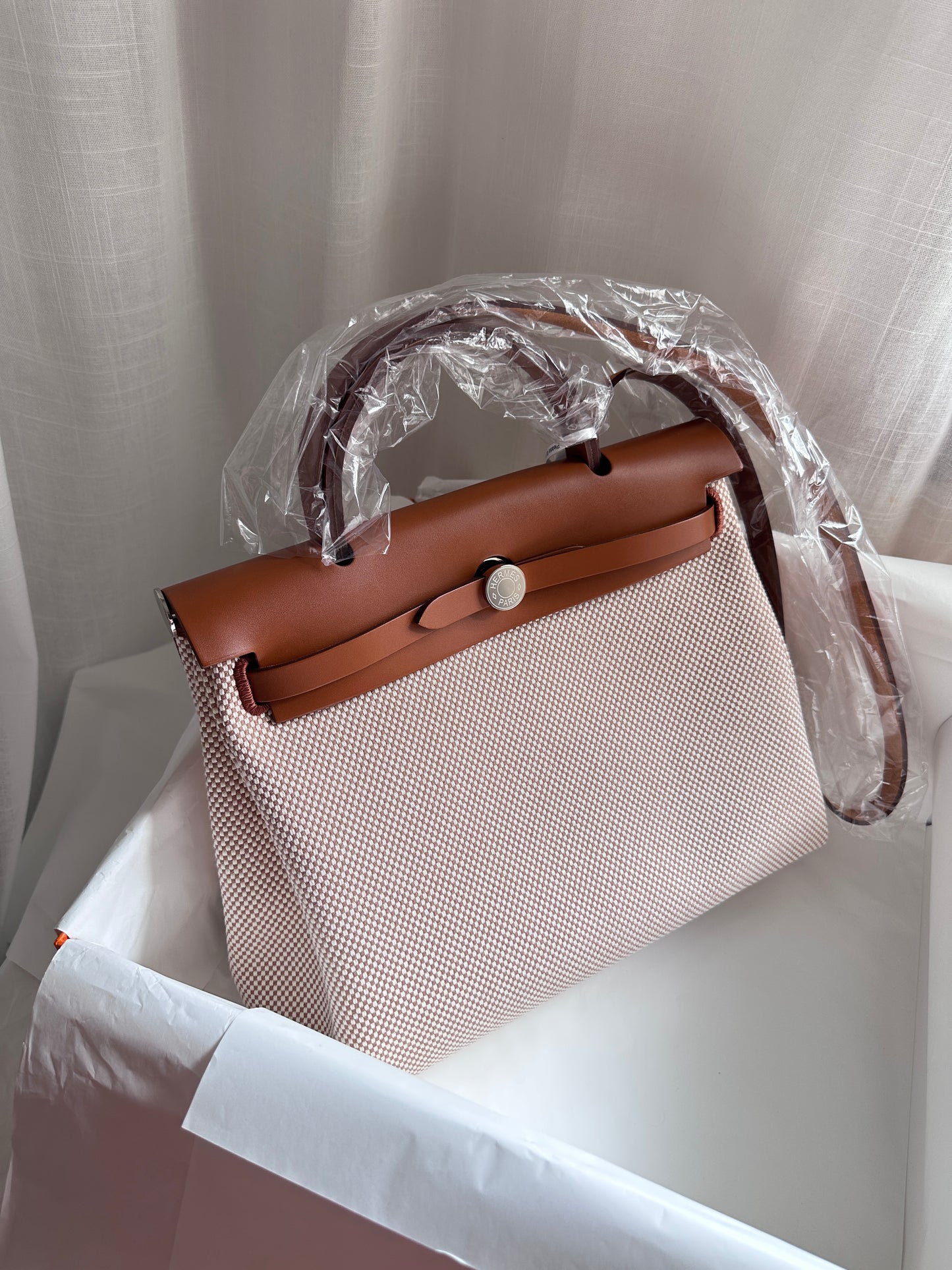 HERBAG 31 Ecru/Beige/Fauve PHW