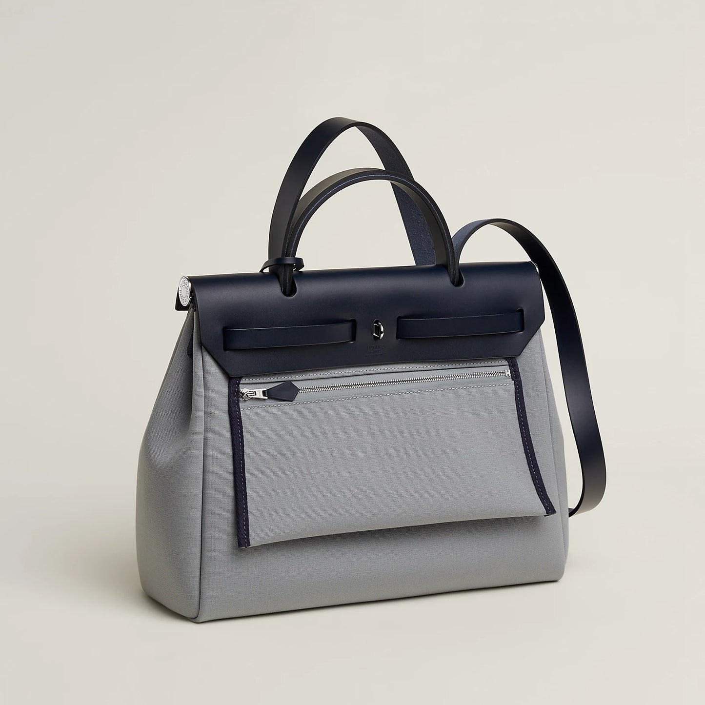HERBAG 31 Gris Pantin/Blue Indigo PHW