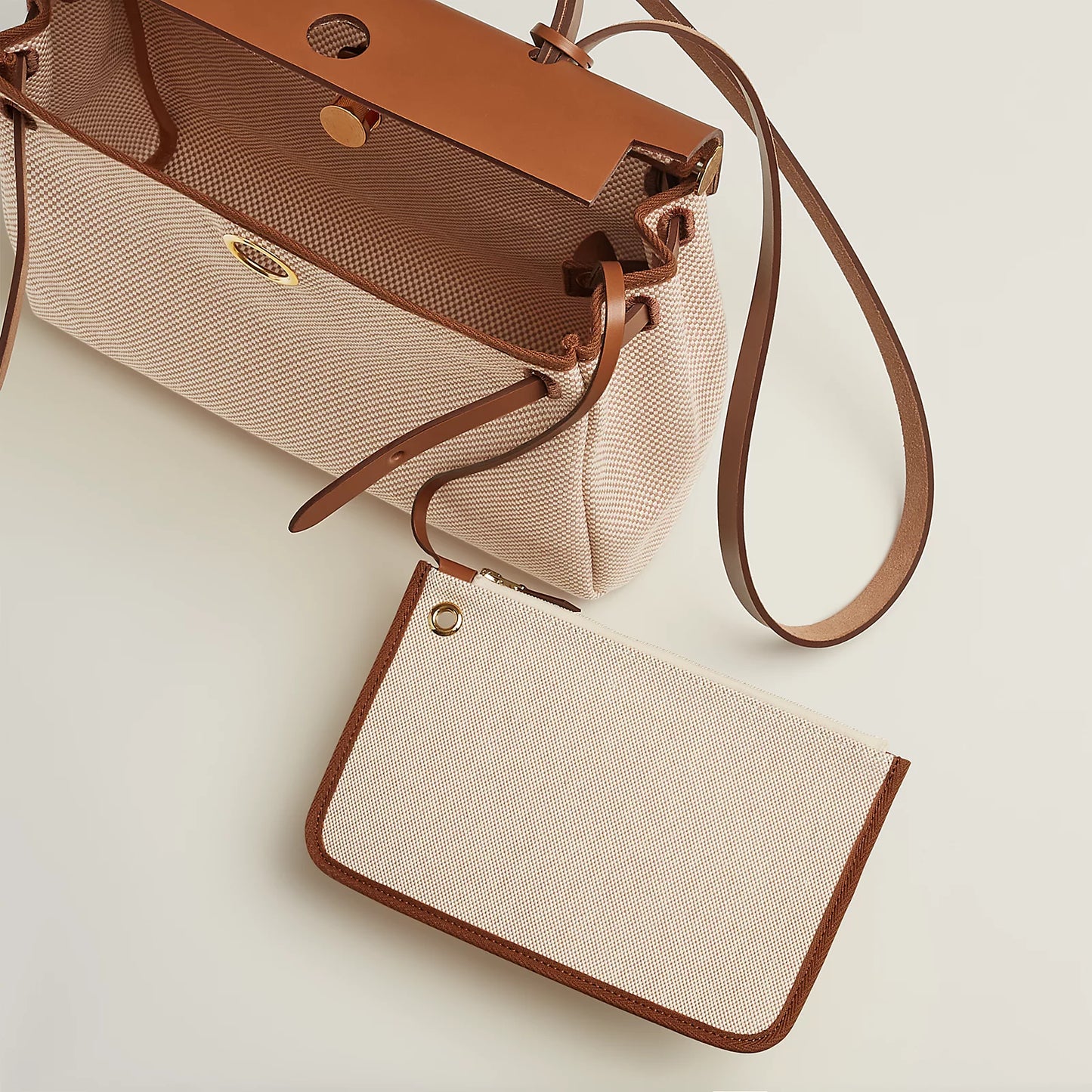 HERBAG 31 Ecru/Beige/Fauve GHW