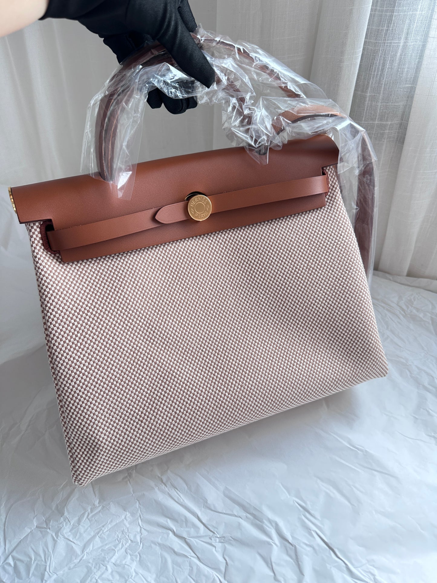 HERBAG 31 Ecru/Beige/Fauve GHW