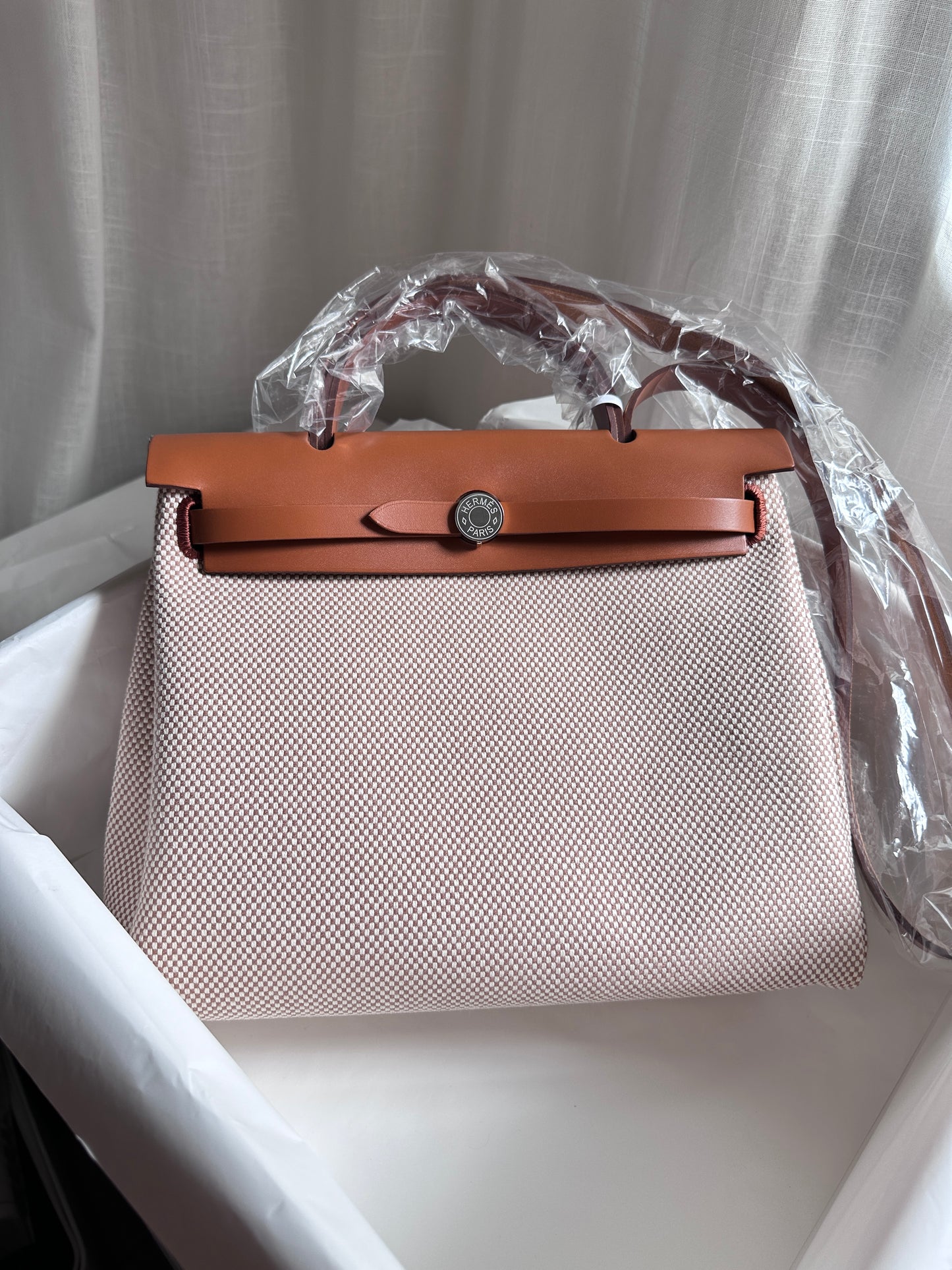 HERBAG 31 Ecru/Beige/Fauve PHW