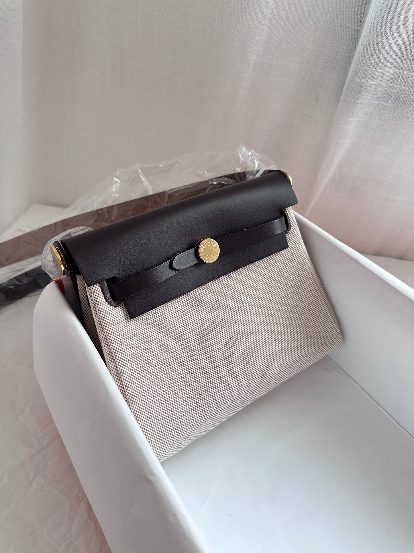 MINI HERBAG Ecru/Beige/Ebene GHW