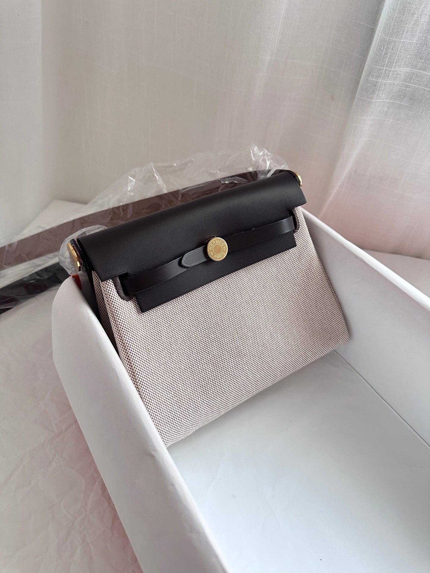 MINI HERBAG Ecru/Beige/Ebene GHW