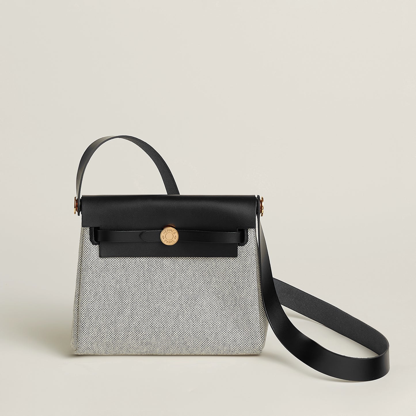 MINI HERBAG Ecru/Black GHW
