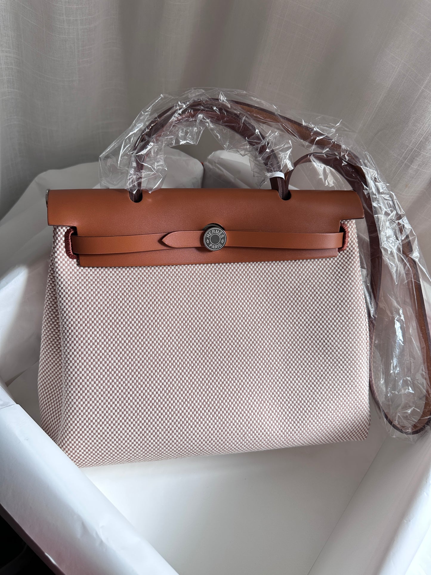 HERBAG 31 Ecru/Beige/Fauve PHW