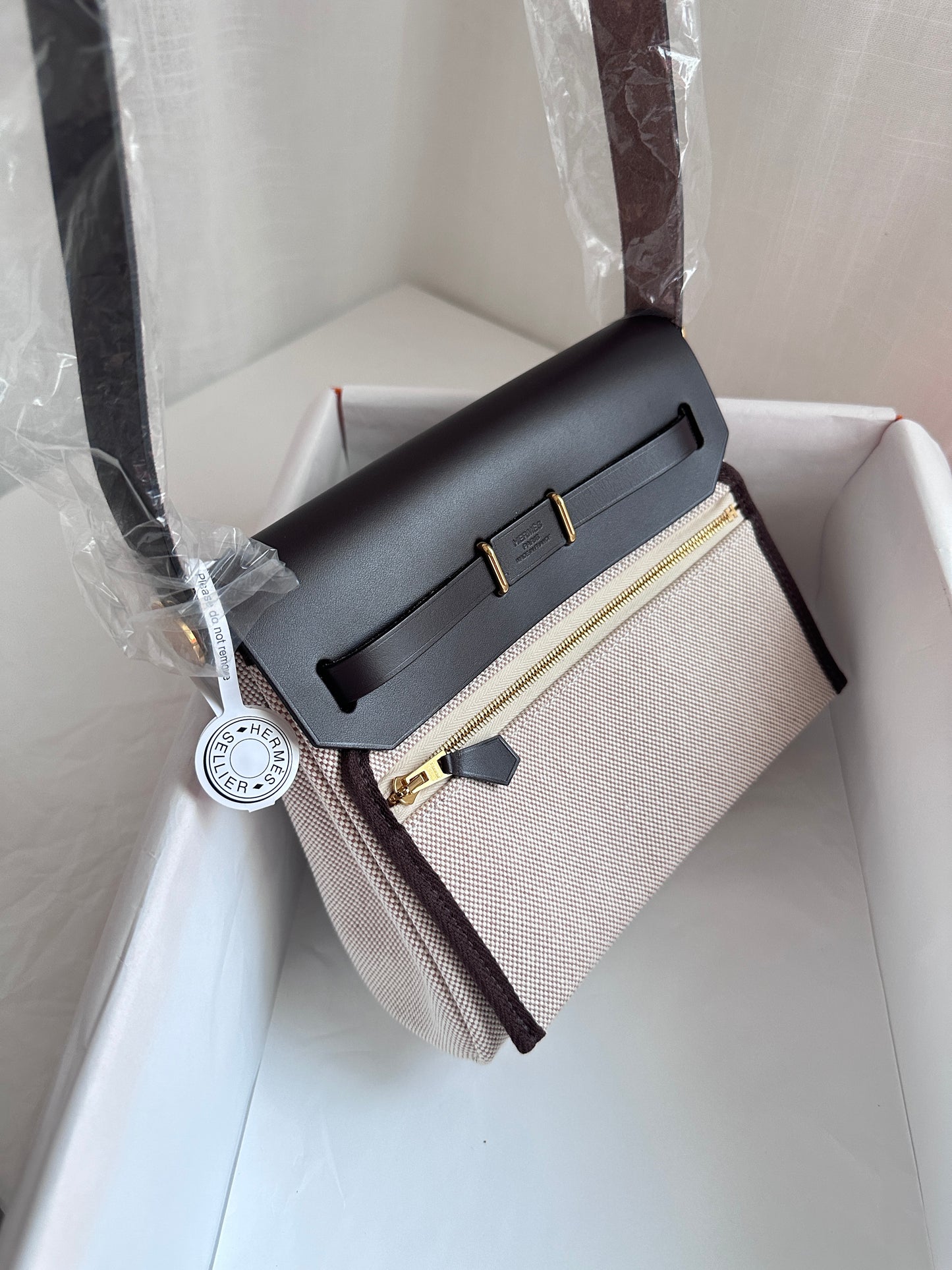 MINI HERBAG Ecru/Beige/Ebene GHW