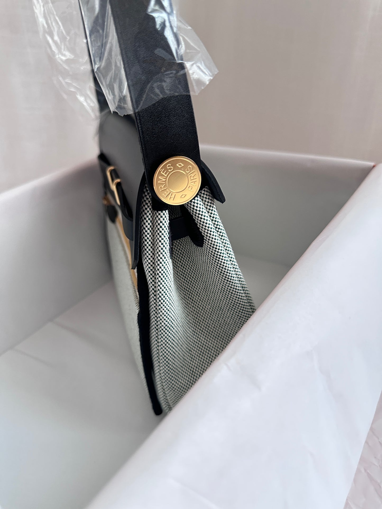 MINI HERBAG Ecru/Vert Moyen/Black GHW