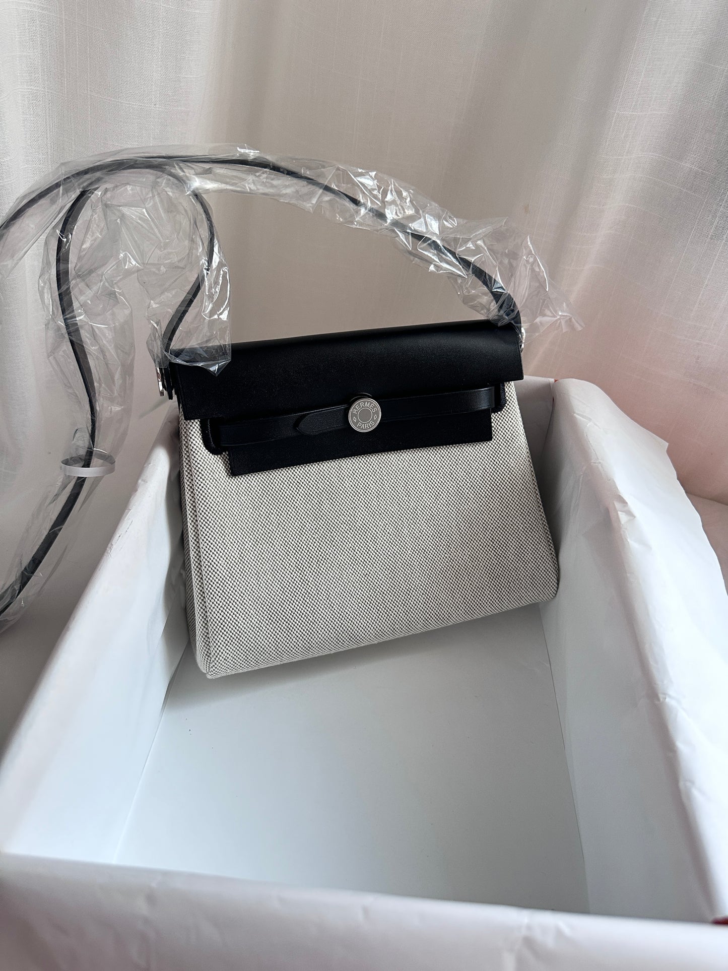 MINI HERBAG Ecru/Amande/Black PHW