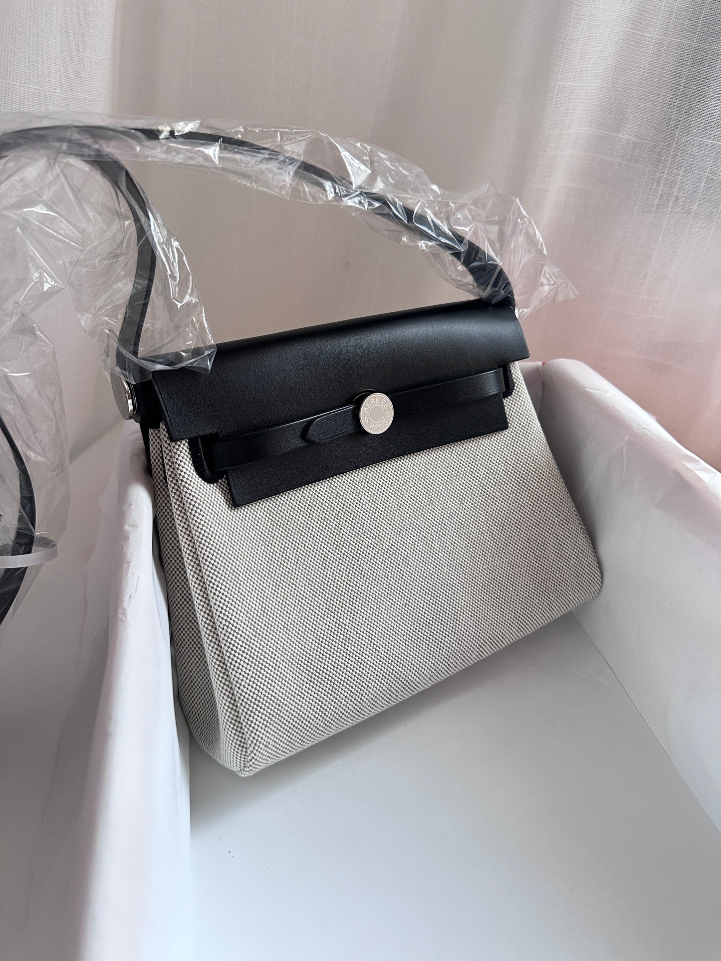 MINI HERBAG Ecru/Amande/Black PHW
