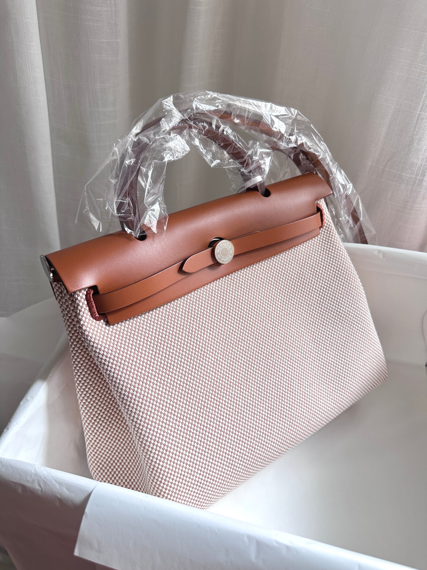 HERBAG 31 Ecru/Beige/Fauve PHW