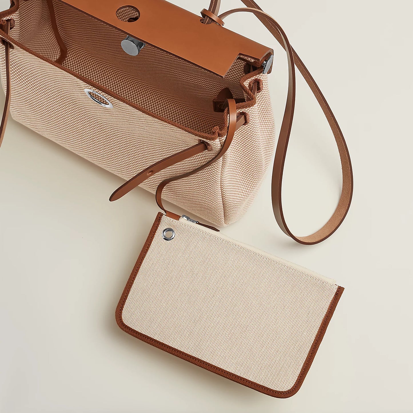 HERBAG 31 Ecru/Beige/Fauve PHW
