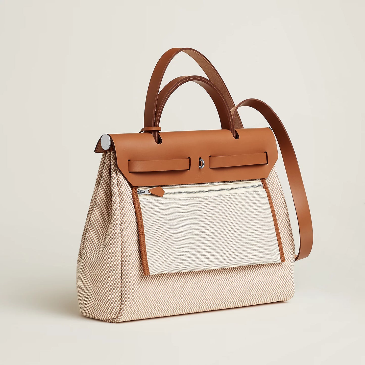HERBAG 31 Ecru/Beige/Fauve PHW