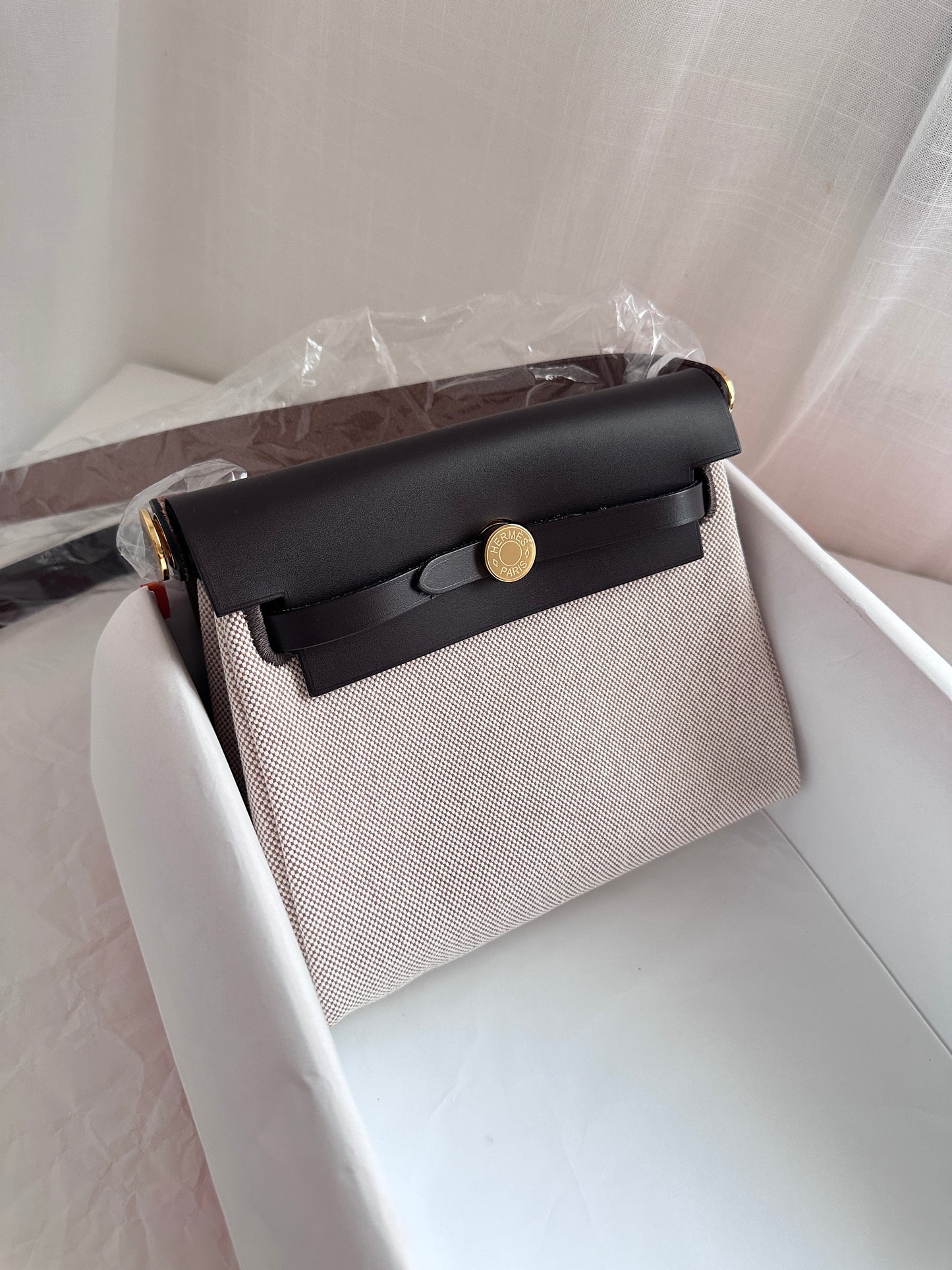 MINI HERBAG Ecru/Beige/Ebene GHW