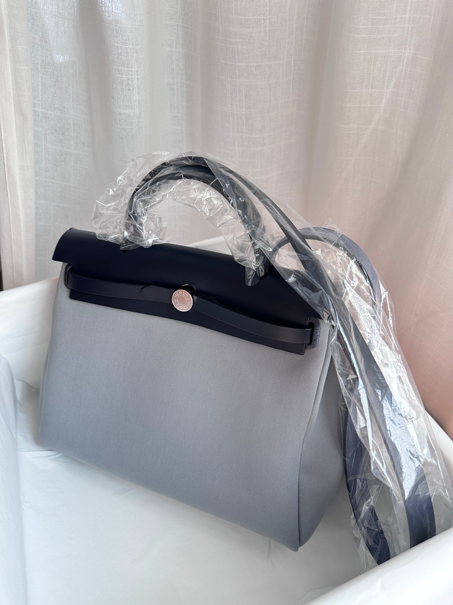 HERBAG 31 Gris Pantin/Blue Indigo PHW