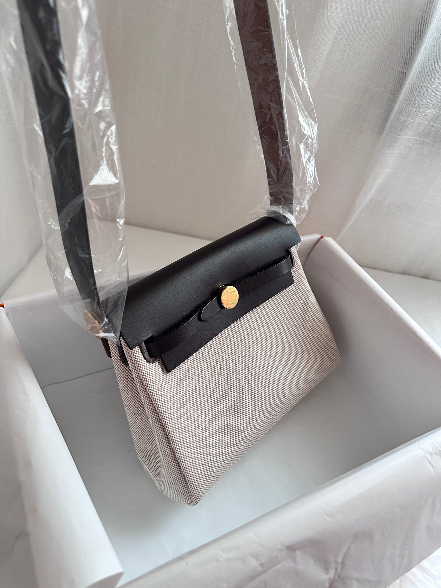 MINI HERBAG Ecru/Beige/Ebene GHW