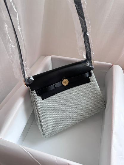 MINI HERBAG Ecru/Vert Moyen/Black GHW