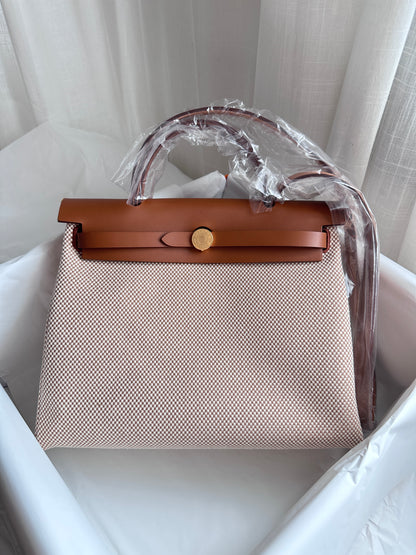 HERBAG 31 Ecru/Beige/Fauve GHW