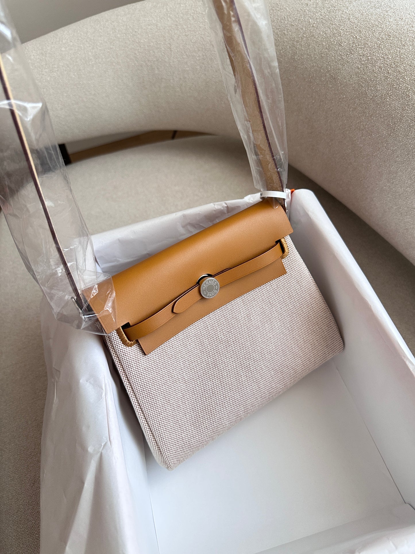 MINI HERBAG Ecru/Beige/Sesame PHW