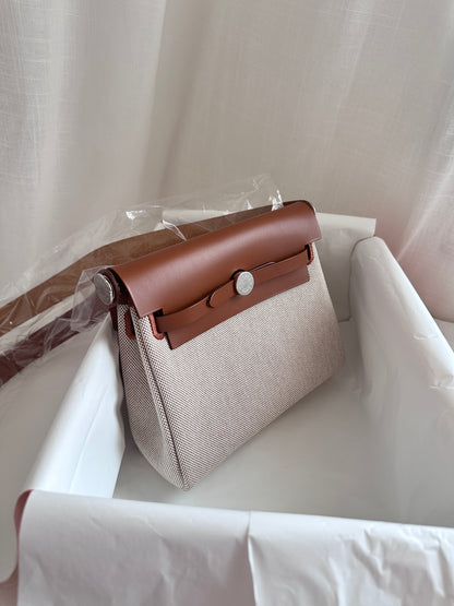 MINI HERBAG Ecru/Fauve PHW