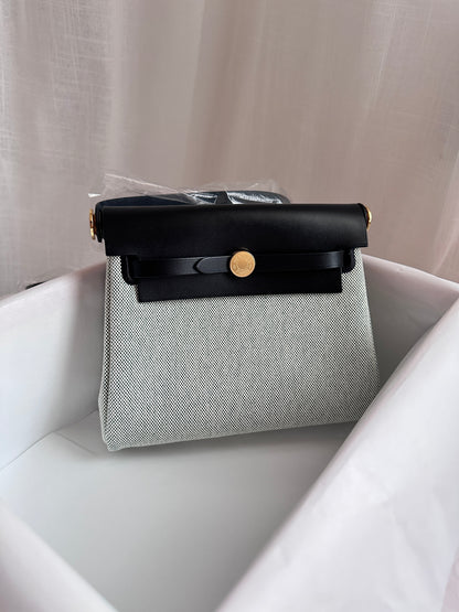 MINI HERBAG Ecru/Vert Moyen/Black GHW