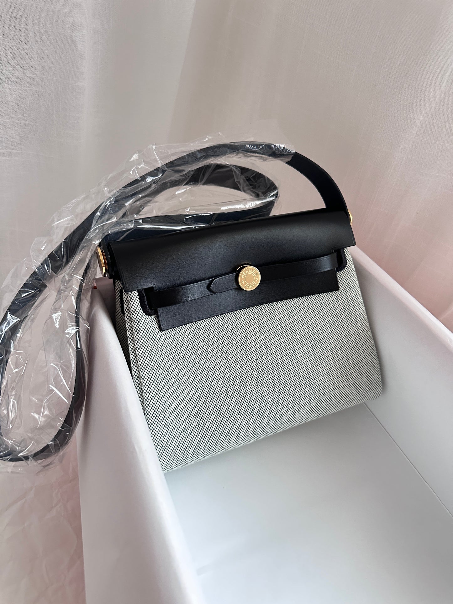 MINI HERBAG Ecru/Vert Moyen/Black GHW