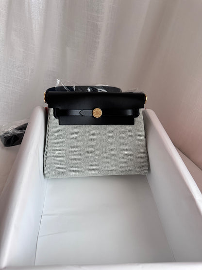 MINI HERBAG Ecru/Vert Moyen/Black GHW