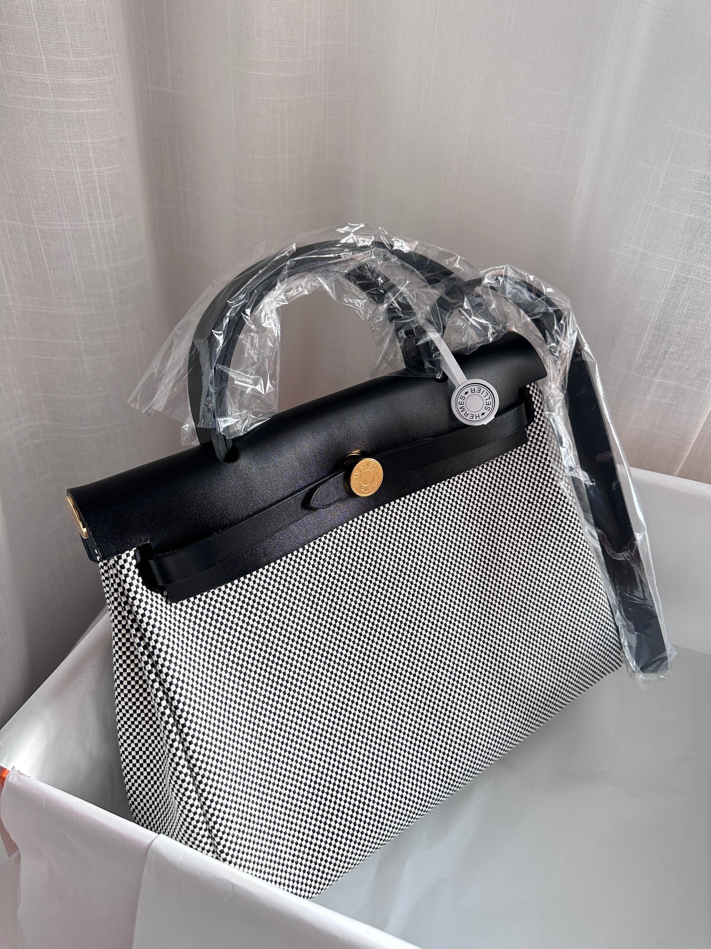 HERBAG 31 Ecru/Noir GHW