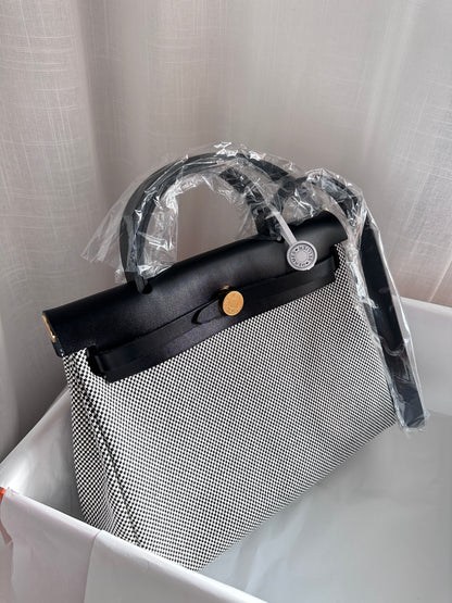 HERBAG 31 Ecru/Noir GHW