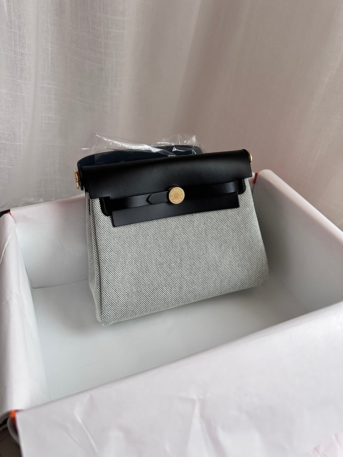 MINI HERBAG Ecru/Vert Moyen/Black GHW