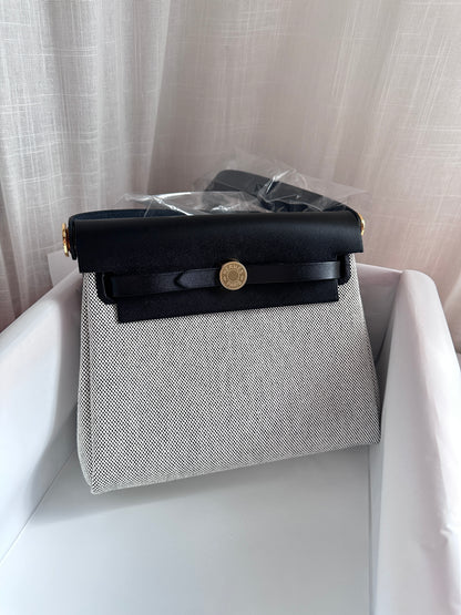 MINI HERBAG Ecru/Black GHW