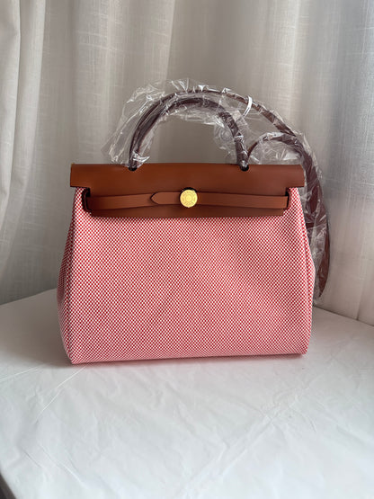 HERBAG 31 Écru/Orange Field/Fauve GHW