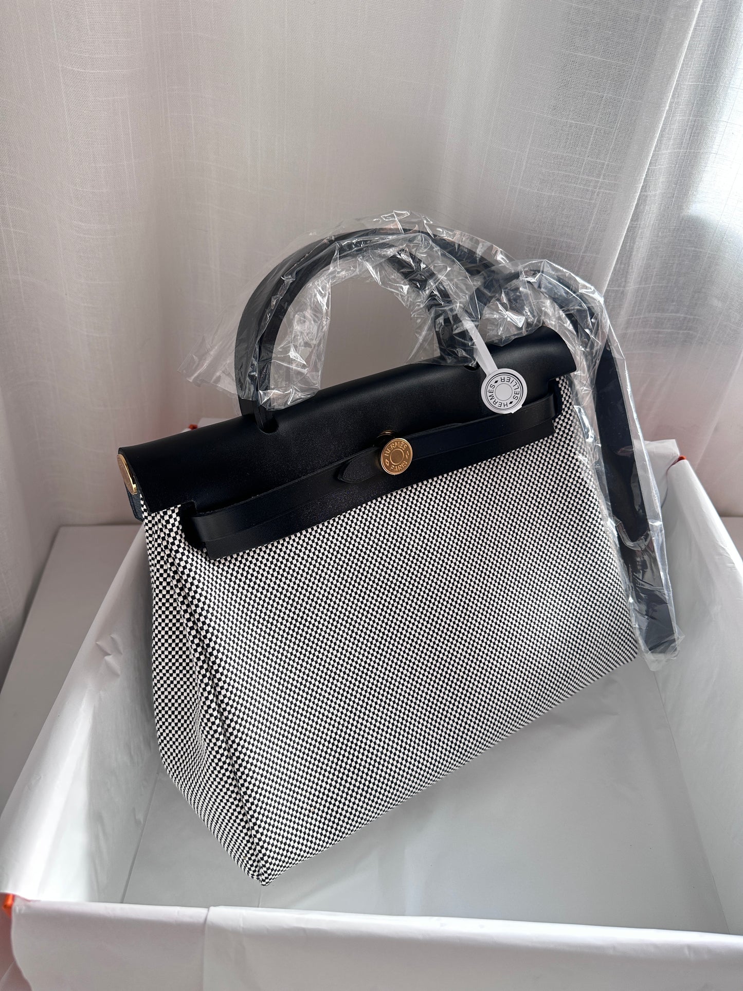 HERBAG 31 Ecru/Noir GHW