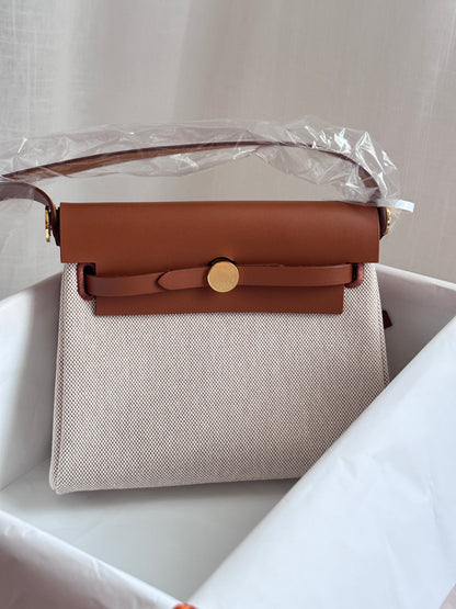 MINI HERBAG Ecru/Beige/Fauve GHW