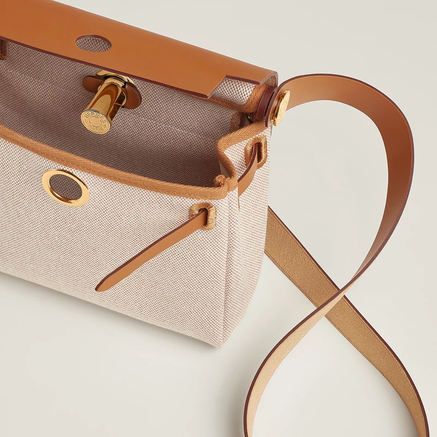 MINI HERBAG Ecru Beige Naturel Sable GHW