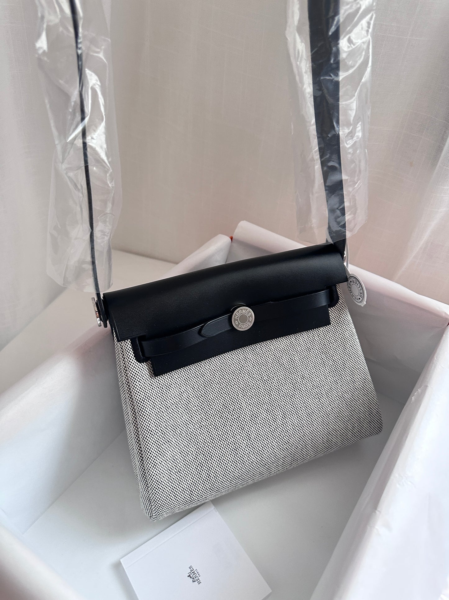 MINI HERBAG Ecru/Black PHW