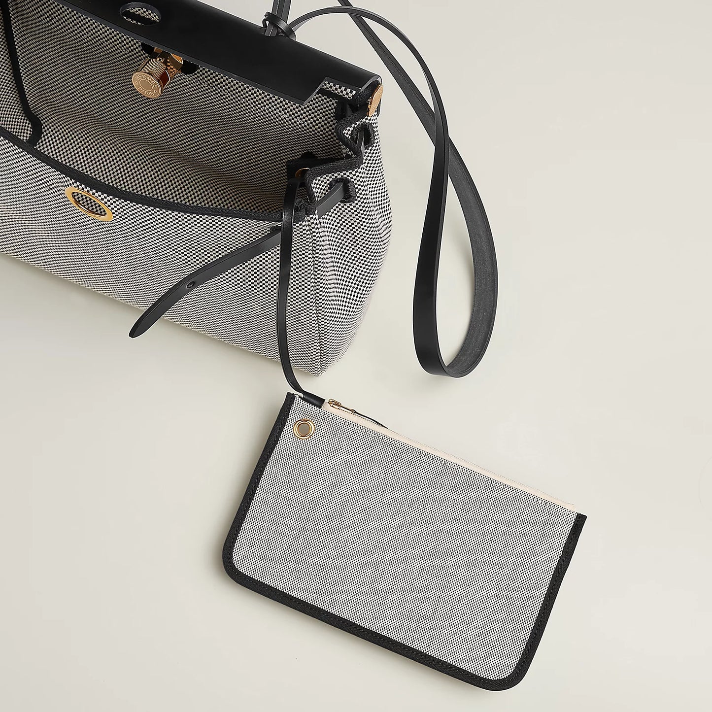 HERBAG 31 Ecru/Noir GHW
