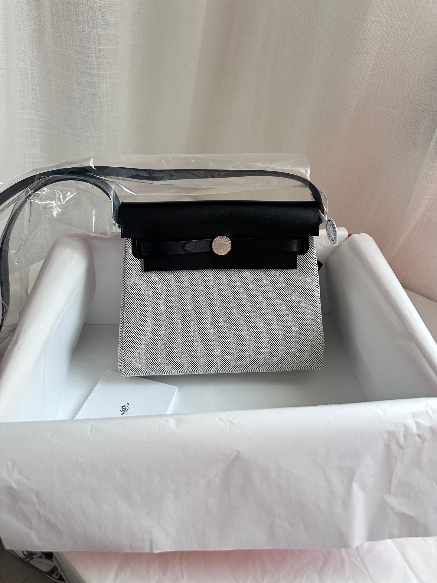 MINI HERBAG Ecru/Black PHW