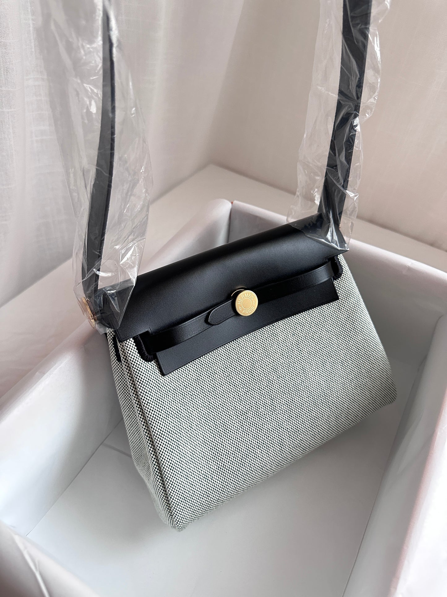 MINI HERBAG Ecru/Vert Moyen/Black GHW