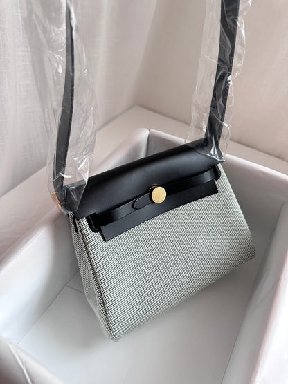MINI HERBAG Ecru/Vert Moyen/Black GHW