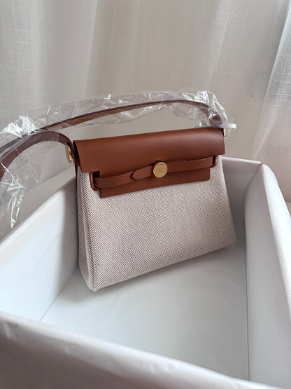 MINI HERBAG Ecru/Beige/Fauve GHW