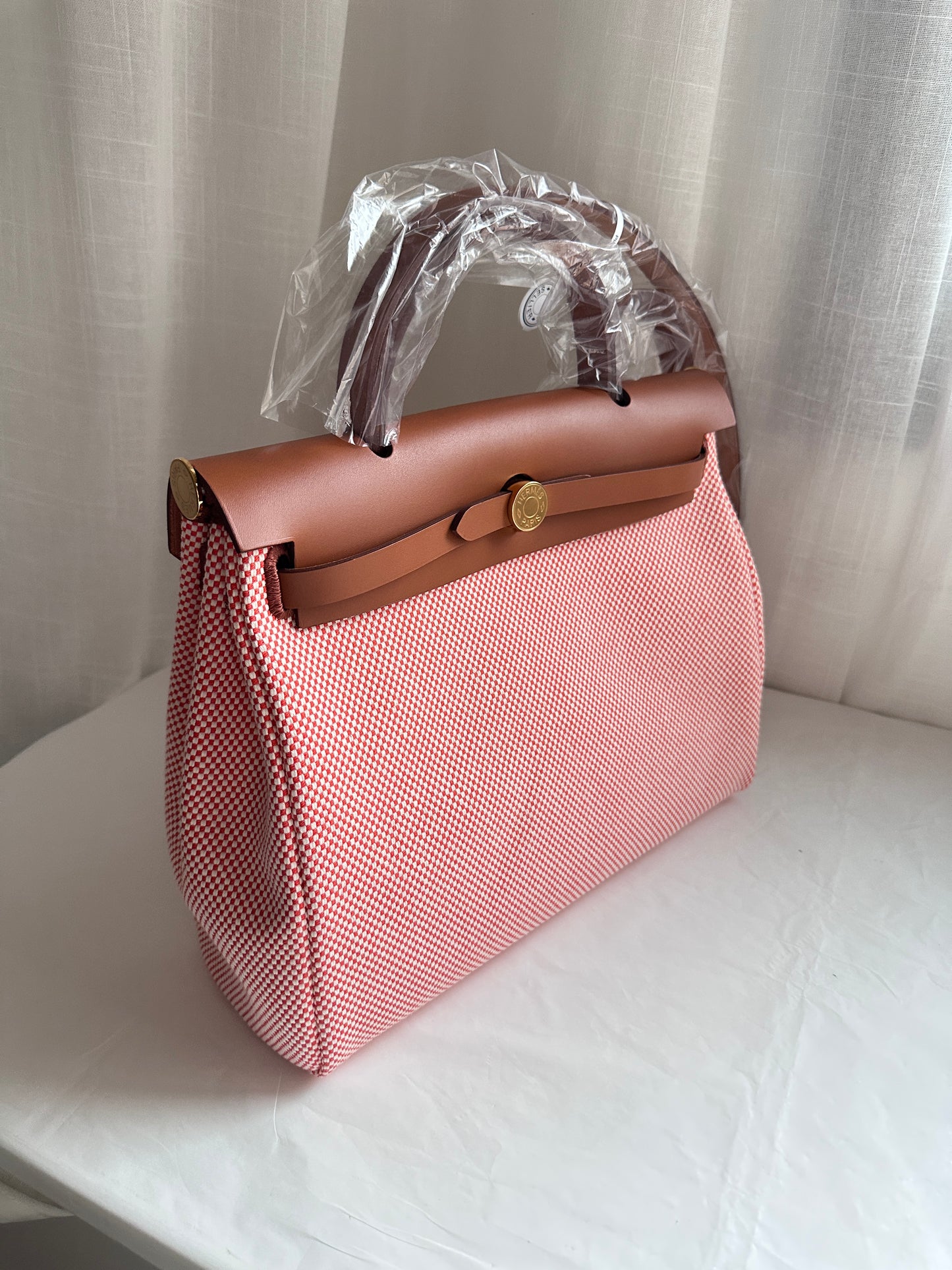 HERBAG 31 Écru/Orange Field/Fauve GHW