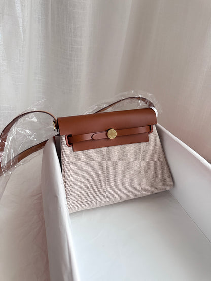 MINI HERBAG Ecru/Beige/Fauve GHW
