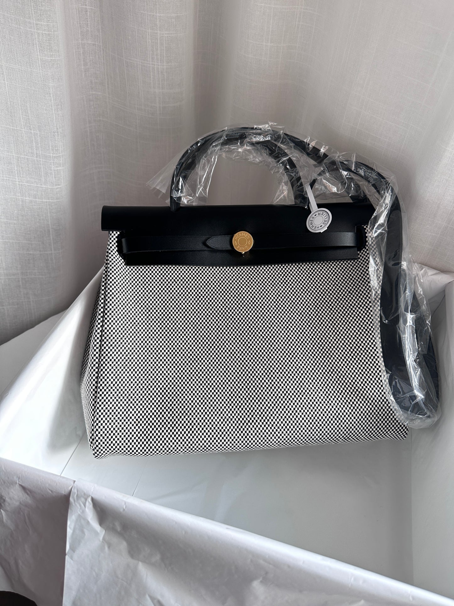 HERBAG 31 Ecru/Noir GHW